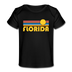 Florida Baby T-Shirt - Organic Retro Sun Florida Infant T-Shirt - black