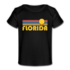Florida Baby T-Shirt - Organic Retro Sun Florida Infant T-Shirt - black
