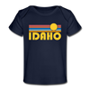 Idaho Baby T-Shirt - Organic Retro Sun Idaho Infant T-Shirt - dark navy