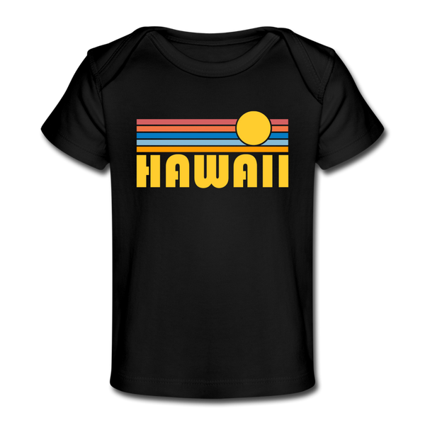 Hawaii Baby T-Shirt - Organic Retro Sun Hawaii Infant T-Shirt - black