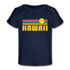 Hawaii Baby T-Shirt - Organic Retro Sun Hawaii Infant T-Shirt - dark navy