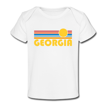Georgia Baby T-Shirt - Organic Retro Sun Georgia Infant T-Shirt - white