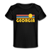 Georgia Baby T-Shirt - Organic Retro Sun Georgia Infant T-Shirt - black