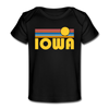 Iowa Baby T-Shirt - Organic Retro Sun Iowa Infant T-Shirt - black