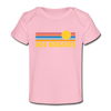 Los Angeles, California Baby T-Shirt - Organic Retro Sun Los Angeles Infant T-Shirt - light pink