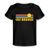 Los Angeles, California Baby T-Shirt - Organic Retro Sun Los Angeles Infant T-Shirt - black