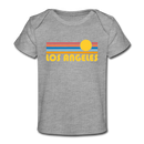 Los Angeles, California Baby T-Shirt - Organic Retro Sun Los Angeles Infant T-Shirt - heather gray