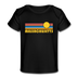 Massachusetts Baby T-Shirt - Organic Retro Sun Massachusetts Infant T-Shirt - black