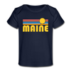 Maine Baby T-Shirt - Organic Retro Sun Maine Infant T-Shirt