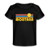 Montana Baby T-Shirt - Organic Retro Sun Montana Infant T-Shirt - black