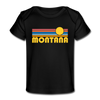 Montana Baby T-Shirt - Organic Retro Sun Montana Infant T-Shirt - black