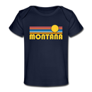 Montana Baby T-Shirt - Organic Retro Sun Montana Infant T-Shirt - dark navy