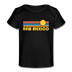 New Mexico Baby T-Shirt - Organic Retro Sun New Mexico Infant T-Shirt - black