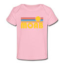 Moab, Utah Baby T-Shirt - Organic Retro Sun Moab Infant T-Shirt - light pink