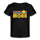 Moab, Utah Baby T-Shirt - Organic Retro Sun Moab Infant T-Shirt - black