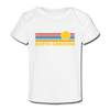 North Carolina Baby T-Shirt - Organic Retro Sun North Carolina Infant T-Shirt - white