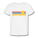 North Carolina Baby T-Shirt - Organic Retro Sun North Carolina Infant T-Shirt - white