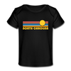 North Carolina Baby T-Shirt - Organic Retro Sun North Carolina Infant T-Shirt - black