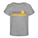 North Carolina Baby T-Shirt - Organic Retro Sun North Carolina Infant T-Shirt - heather gray