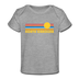 North Carolina Baby T-Shirt - Organic Retro Sun North Carolina Infant T-Shirt - heather gray