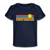 North Carolina Baby T-Shirt - Organic Retro Sun North Carolina Infant T-Shirt - dark navy