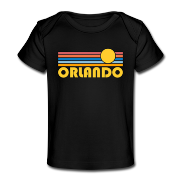 Orlando, Florida Baby T-Shirt - Organic Retro Sun Orlando Infant T-Shirt - black