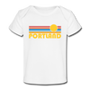 Portland, Oregon Baby T-Shirt - Organic Retro Sun Portland Infant T-Shirt