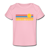 Sanibel Island, Florida Baby T-Shirt - Organic Retro Sun Sanibel Island Infant T-Shirt - light pink