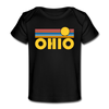 Ohio Baby T-Shirt - Organic Retro Sun Ohio Infant T-Shirt - black