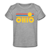 Ohio Baby T-Shirt - Organic Retro Sun Ohio Infant T-Shirt - heather gray