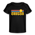 Oregon Baby T-Shirt - Organic Retro Sun Oregon Infant T-Shirt - black