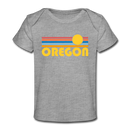 Oregon Baby T-Shirt - Organic Retro Sun Oregon Infant T-Shirt - heather gray