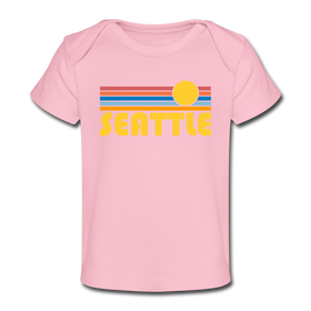 Seattle, Washington Baby T-Shirt - Organic Retro Sun Seattle Infant T-Shirt