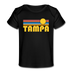 Tampa, Florida Baby T-Shirt - Organic Retro Sun Tampa Infant T-Shirt - black