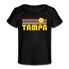 Tampa, Florida Baby T-Shirt - Organic Retro Sun Tampa Infant T-Shirt - black