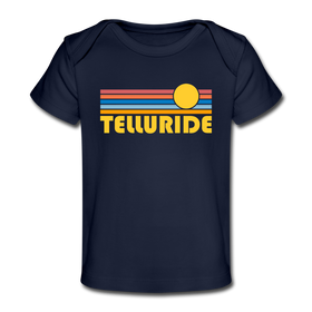 Telluride, Colorado Baby T-Shirt - Organic Retro Sun Telluride Infant T-Shirt