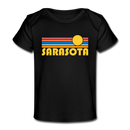 Sarasota, Florida Baby T-Shirt - Organic Retro Sun Sarasota Infant T-Shirt - black