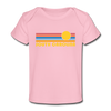 South Carolina Baby T-Shirt - Organic Retro Sun South Carolina Infant T-Shirt - light pink