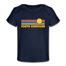South Carolina Baby T-Shirt - Organic Retro Sun South Carolina Infant T-Shirt - dark navy