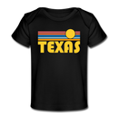 Texas Baby T-Shirt - Organic Retro Sun Texas Infant T-Shirt - black