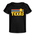 Texas Baby T-Shirt - Organic Retro Sun Texas Infant T-Shirt - black