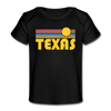 Texas Baby T-Shirt - Organic Retro Sun Texas Infant T-Shirt - black