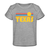 Texas Baby T-Shirt - Organic Retro Sun Texas Infant T-Shirt - heather gray