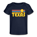 Texas Baby T-Shirt - Organic Retro Sun Texas Infant T-Shirt - dark navy