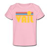Vail, Colorado Baby T-Shirt - Organic Retro Sun Vail Infant T-Shirt - light pink