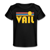 Vail, Colorado Baby T-Shirt - Organic Retro Sun Vail Infant T-Shirt - black
