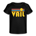 Vail, Colorado Baby T-Shirt - Organic Retro Sun Vail Infant T-Shirt - black