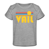 Vail, Colorado Baby T-Shirt - Organic Retro Sun Vail Infant T-Shirt - heather gray