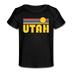Utah Baby T-Shirt - Organic Retro Sun Utah Infant T-Shirt - black