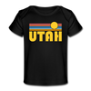 Utah Baby T-Shirt - Organic Retro Sun Utah Infant T-Shirt - black